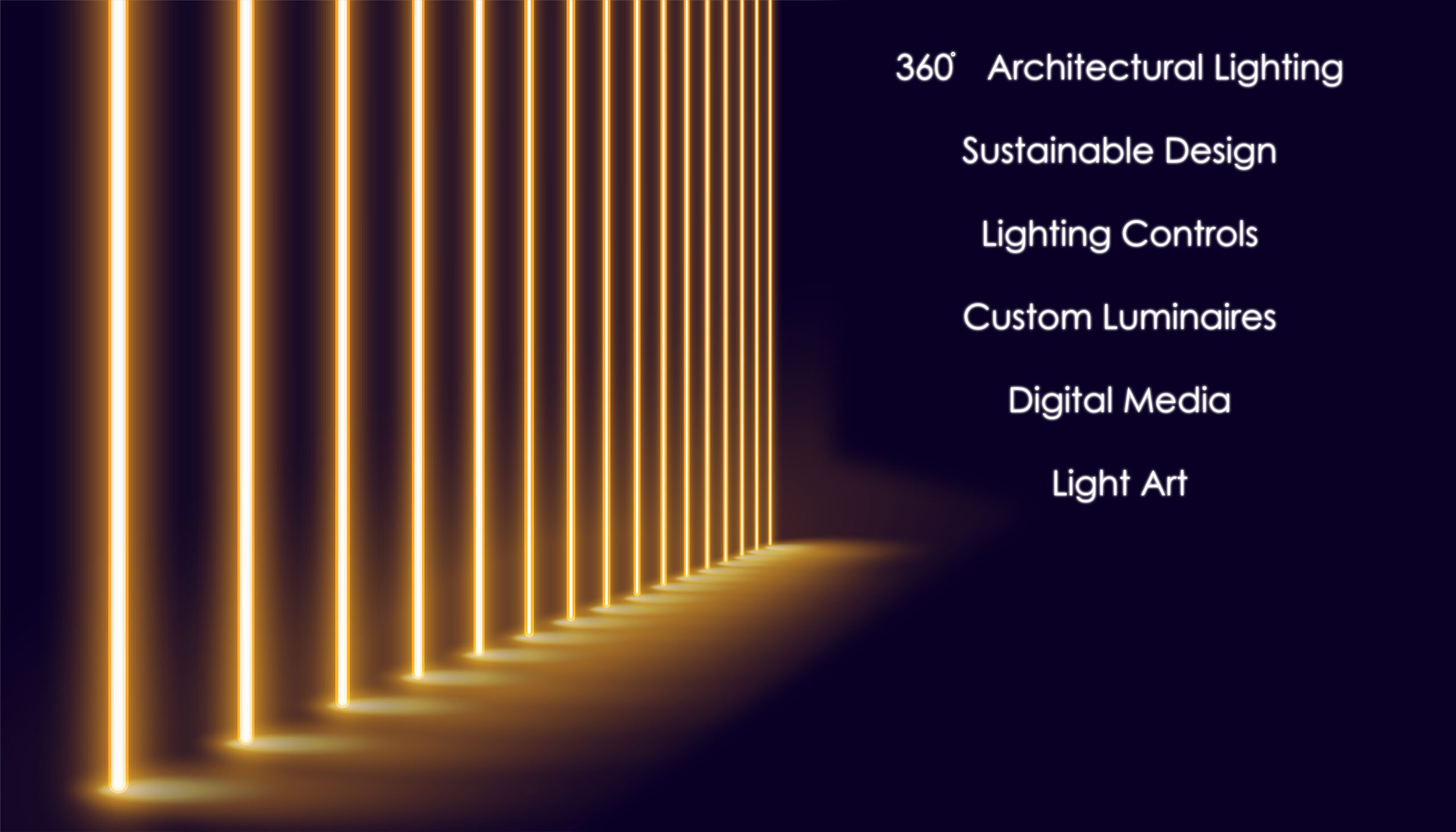glowing golden neon lights line background design